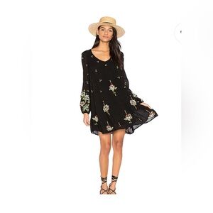 Free People Oxford Embroidered Mini Dress Sz Medium- EUC